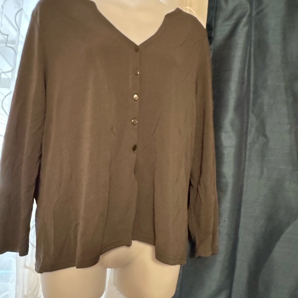 Women's Army Green Button-Up Top